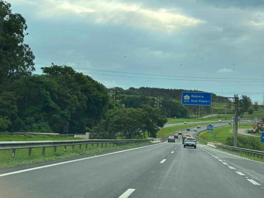 Rodovia D. Pedro, uma das principais do estado (foto: Lucas Tamari)